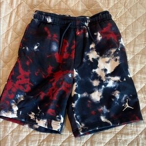 Jordan Boys Tie-Dye Shorts - Red, Blue, White. Size M.